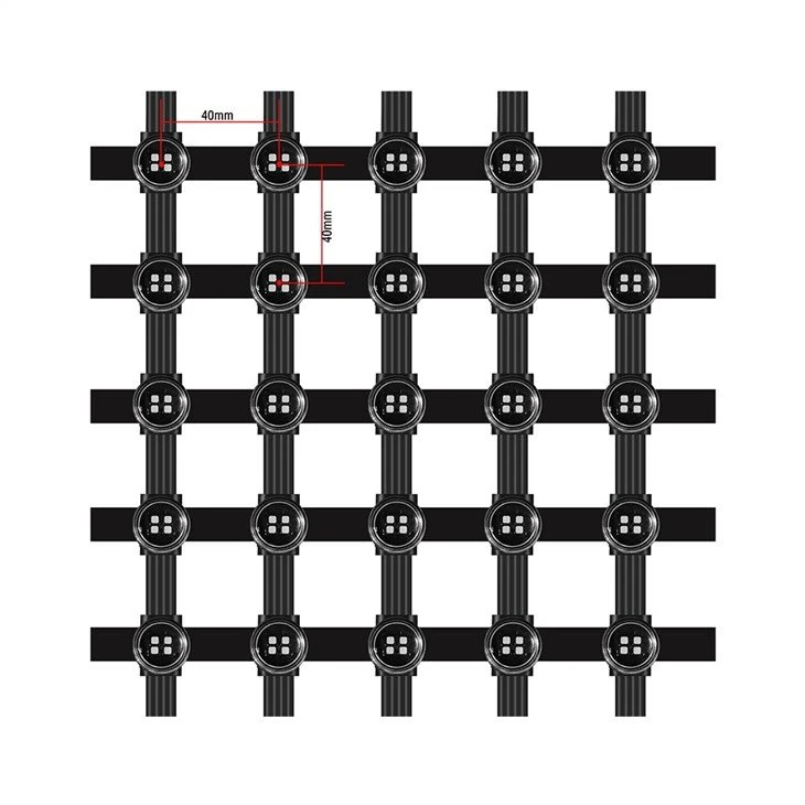 Läpinäkyvä LED-verhonäyttö